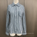 Female yarn dyed spandex long sleeve shirt